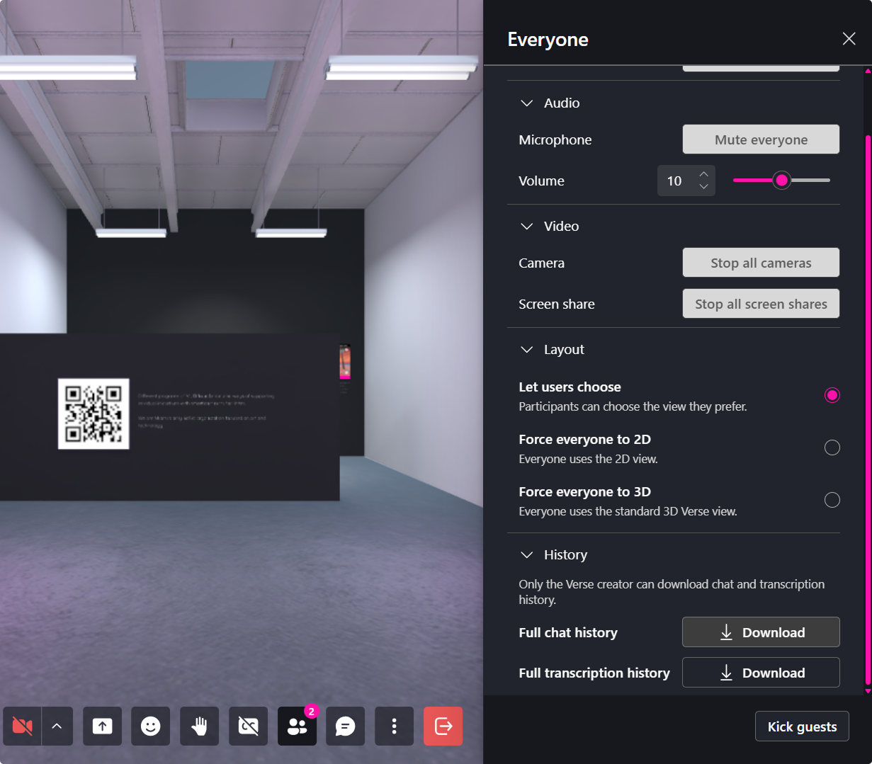 Screenshot of avatar selection screen