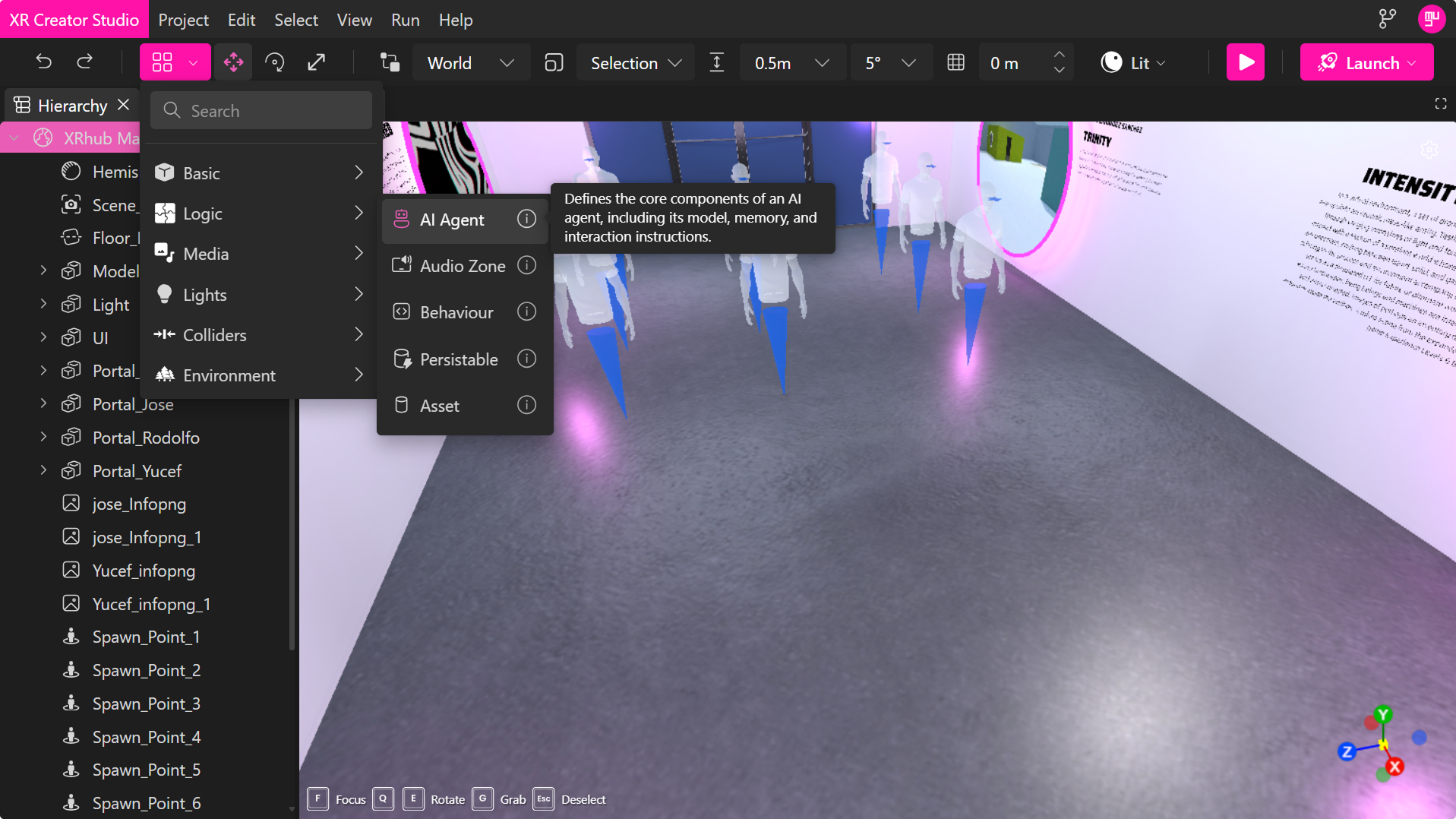 AI Agent in Elements Menu