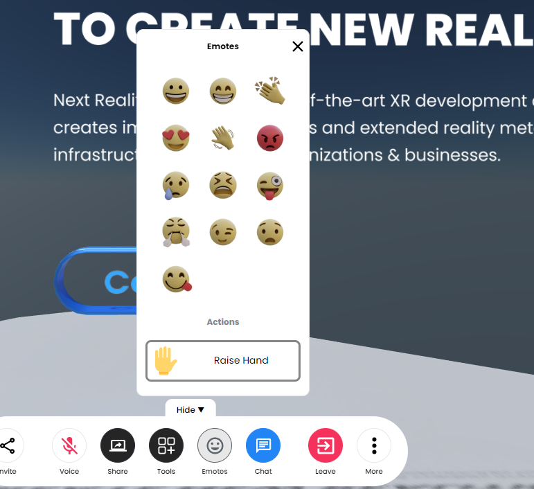 Next Reality Digital - Emoji Spawners Menu