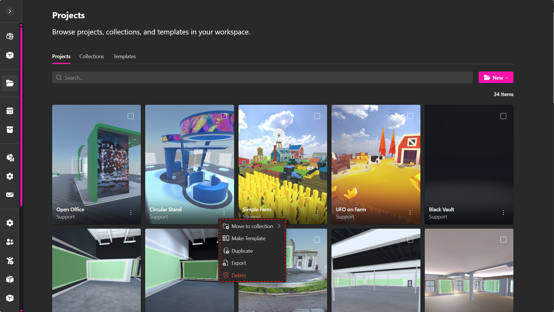 Creator Projects Page