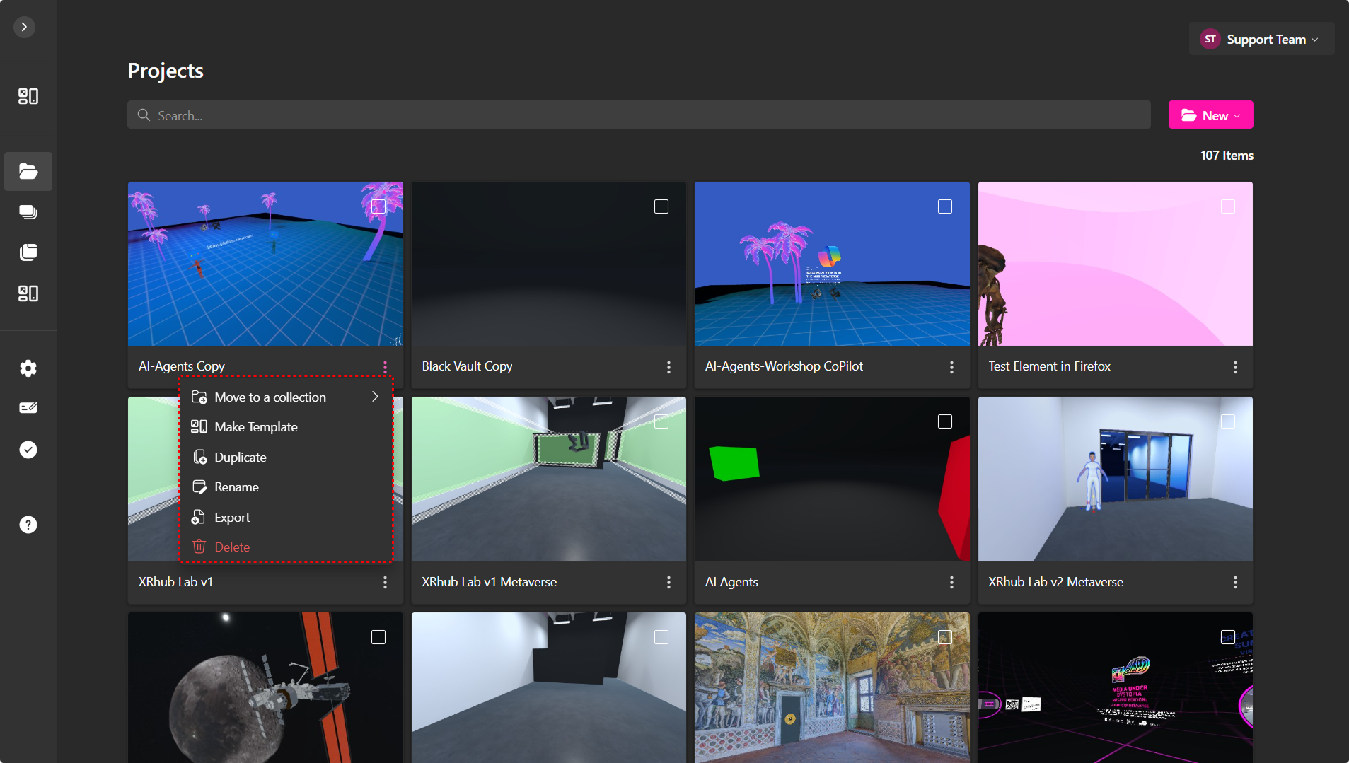 Creator Projects Page