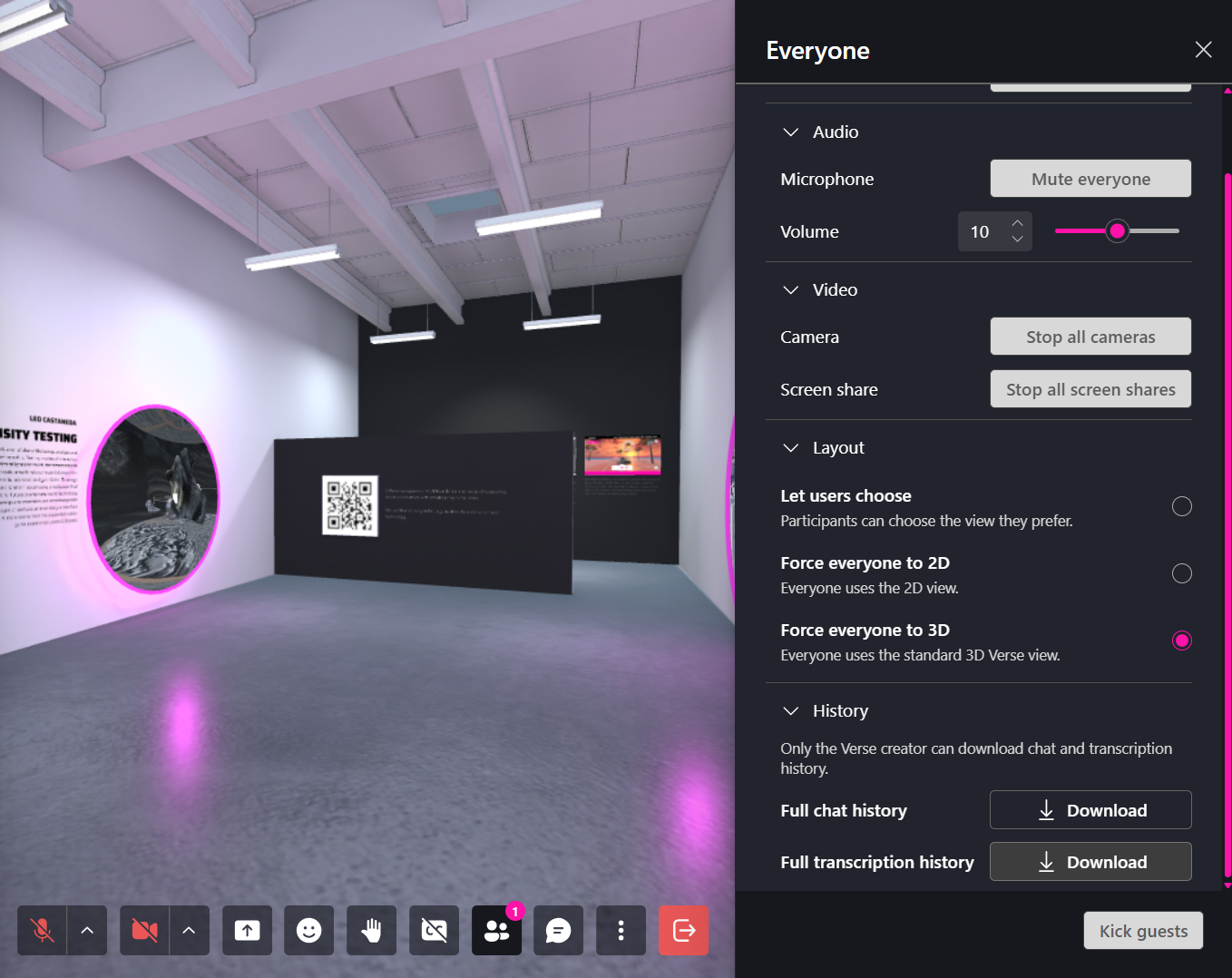 Screenshot of avatar selection screen