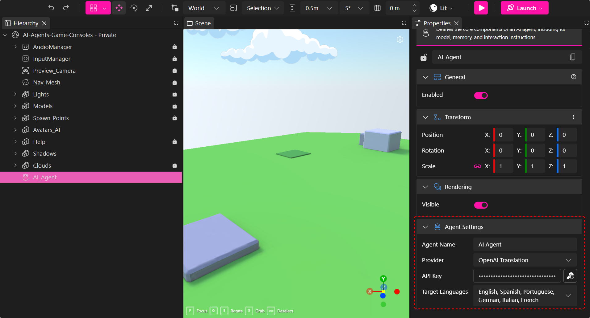 Create API Key Button